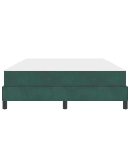 Letto box spring con materasso Verde Scuro 140 x 190 cm Velluto
