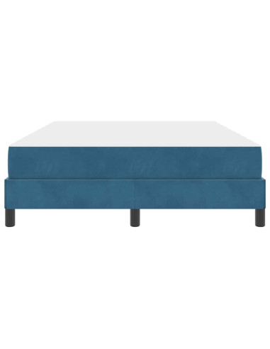 Letto a molle con materasso Blu Scuro 140 x 200 cm Tessuto