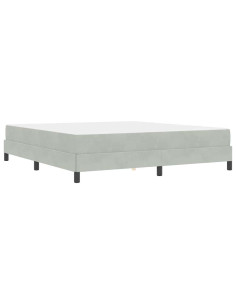 Letto a molle con materasso Grigio chiaro 180 x 200 cm Tessuto 2