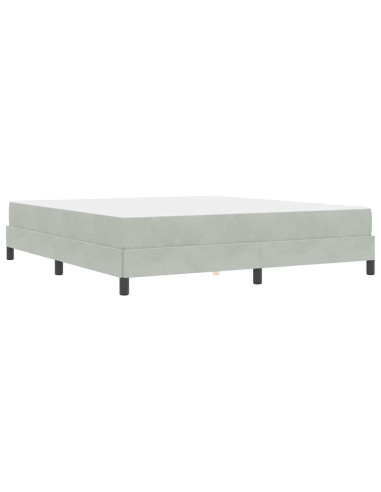 Letto a molle con materasso Grigio chiaro 180 x 200 cm Tessuto