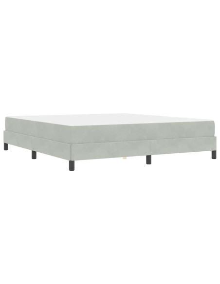 Letto a molle con materasso Grigio chiaro 180 x 200 cm Tessuto