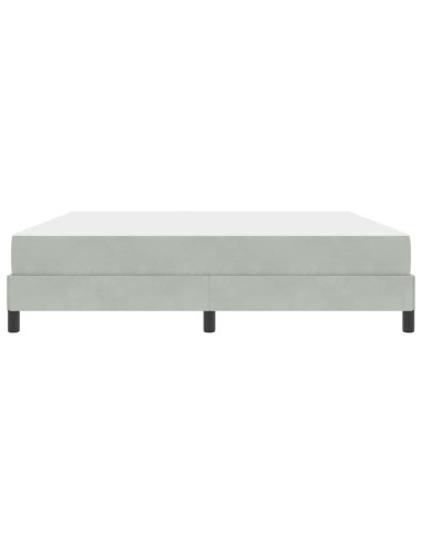 Letto a molle con materasso Grigio chiaro 180 x 200 cm Tessuto