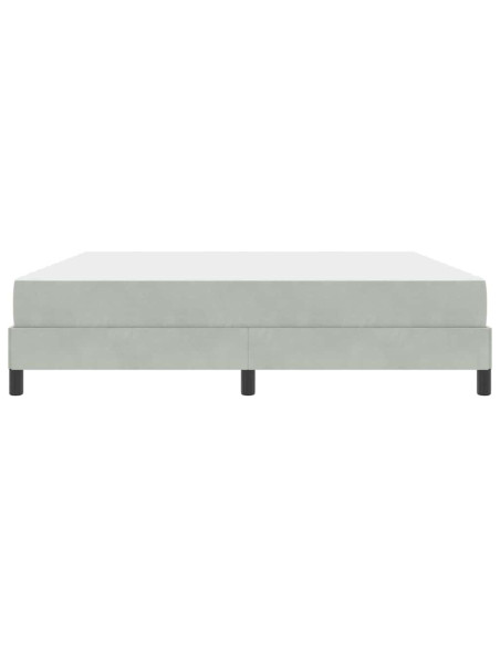 Letto a molle con materasso Grigio chiaro 180 x 200 cm Tessuto