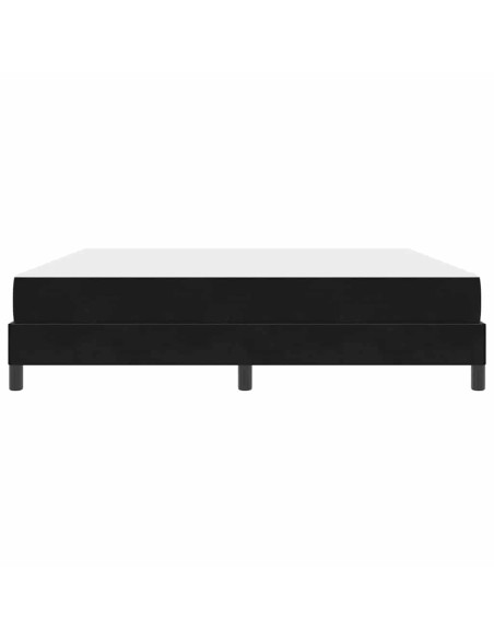 Letto box spring con materasso Nero 180 x 200 cm Velluto