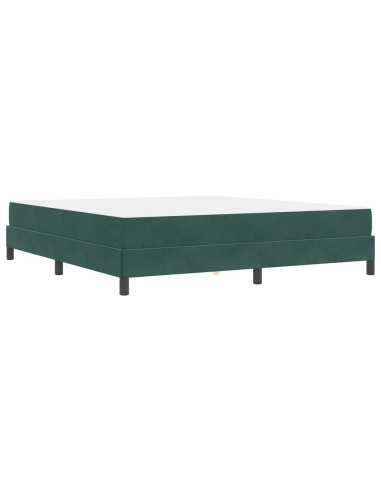 Letto a molle con materasso Verde Scuro 180 x 200 cm Tessuto