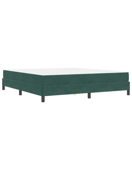 Letto a molle con materasso Verde Scuro 180 x 200 cm Tessuto