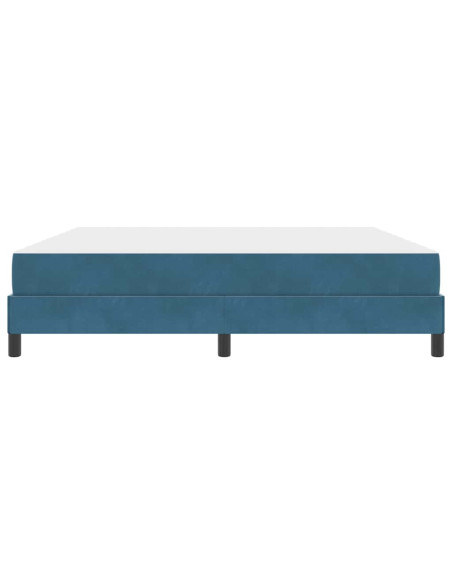 Letto box spring con materasso Blu Scuro 180 x 200 cm Velluto