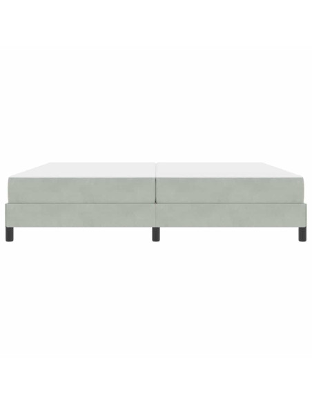 Letto a molle con materasso Grigio chiaro 200 x 200 cm Tessuto