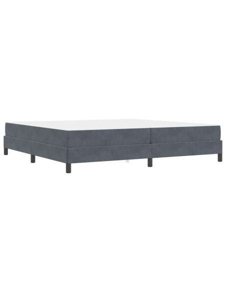 Letto box spring con materasso Grigio scuro 200 x 200 cm
