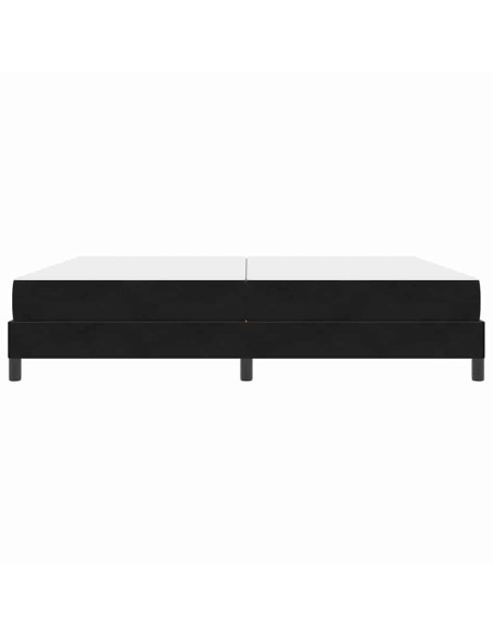 Letto box spring con materasso Nero 200 x 200 cm Velluto