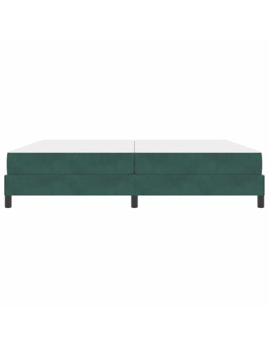 Letto a molle con materasso Verde Scuro 200 x 200 cm Tessuto