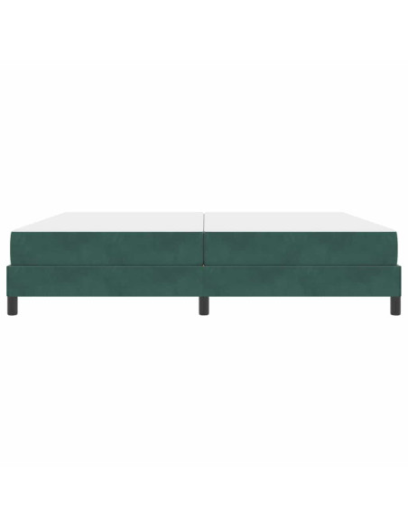 Letto a molle con materasso Verde Scuro 200 x 200 cm Tessuto