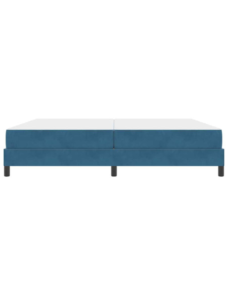 Letto box spring con materasso Blu Scuro 200 x 200 cm Velluto