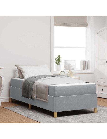 Struttura del letto Grigio chiaro 80 x 200 cm Tessuto