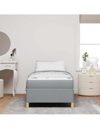 Struttura del letto Grigio chiaro 80 x 200 cm Tessuto