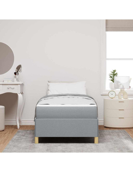 Struttura del letto Grigio chiaro 80 x 200 cm Tessuto