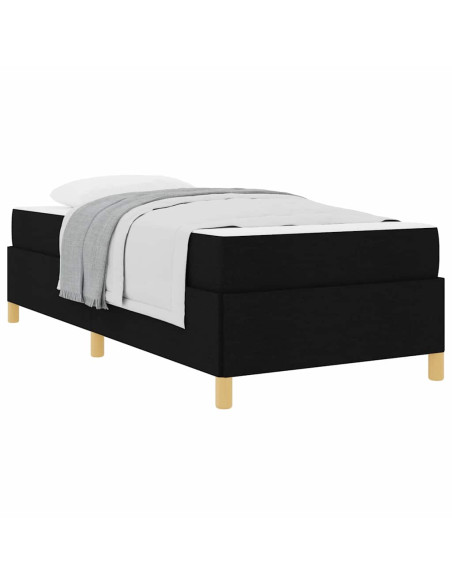 Struttura del letto con materasso Nero 80 x 200 cm Tessuto