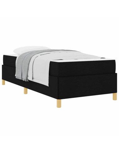 Struttura del letto con materasso Nero 90 x 190 cm Tessuto