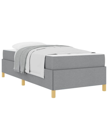 Struttura del letto Grigio chiaro 90 x 200 cm Tessuto