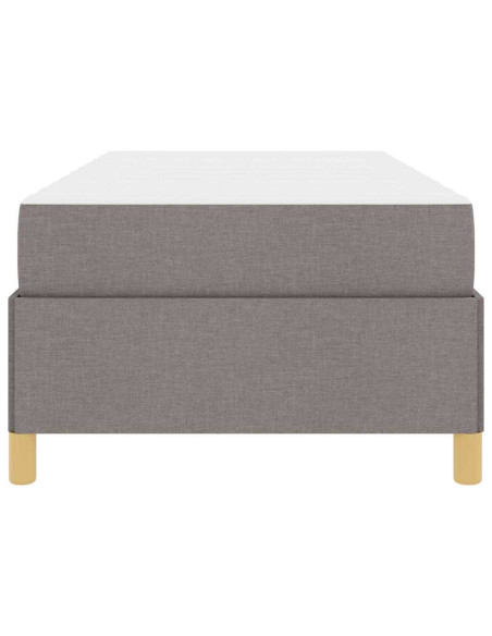 Letto a molle Altro Taupe e bianco 90 x 200 cm Tessuto