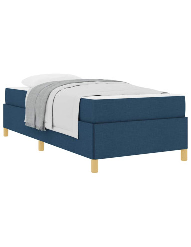 Struttura del letto con materasso Blu 90 x 200 cm Tessuto