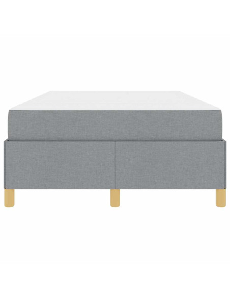 Letto a molle Altro Grigio chiaro e Bianco 120 x 190 cm Tessuto