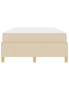 Struttura del letto con materasso Crema 120 x 190 cm Tessuto 2