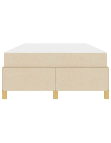 Struttura del letto con materasso Crema 120 x 190 cm Tessuto