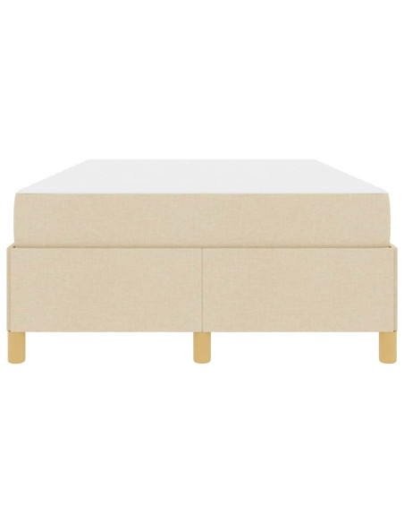 Struttura del letto con materasso Crema 120 x 190 cm Tessuto
