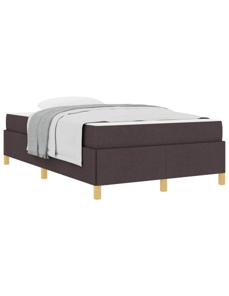 Letto a molle Nero e Marrone e Bianco 120 x 200 cm Poliestere