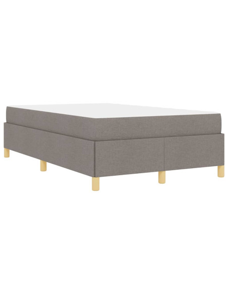 Letto a molle Altro Taupe e bianco 120 x 200 cm Tessuto