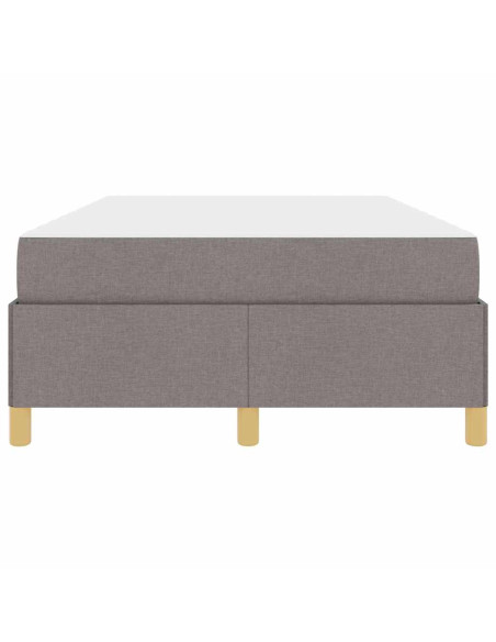 Letto a molle Altro Taupe e bianco 120 x 200 cm Tessuto