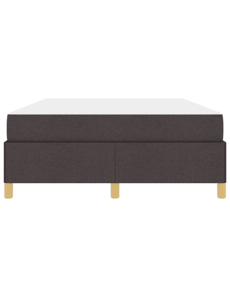 Letto a molle Altro Marrone scuro e Bianco 140 x 190 cm Tessuto