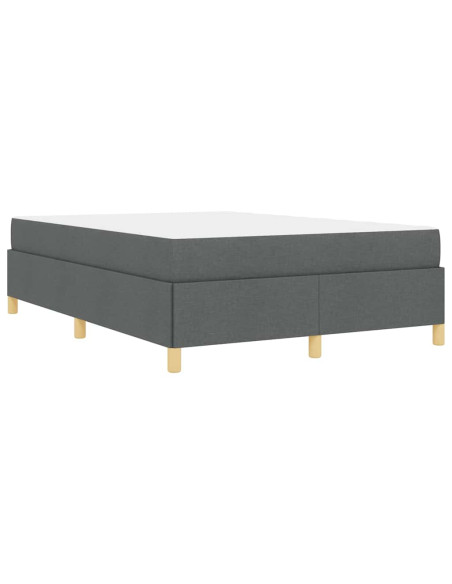 Letto a molle Grigio scuro e bianco e grigio scuro 140 x 200 cm