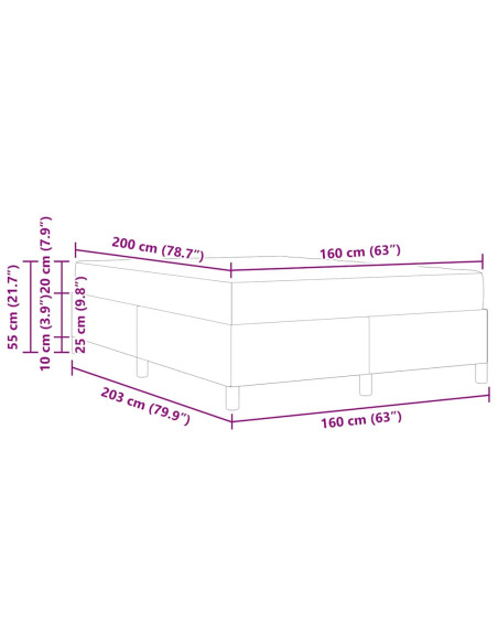 Struttura del letto con materasso Talpa 160 x 200 cm Tessuto
