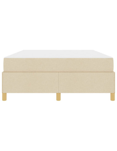 Struttura del letto con materasso Crema 160 x 200 cm Tessuto