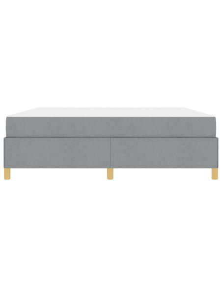 Letto a molle Altro Grigio chiaro e Bianco 180 x 200 cm Tessuto