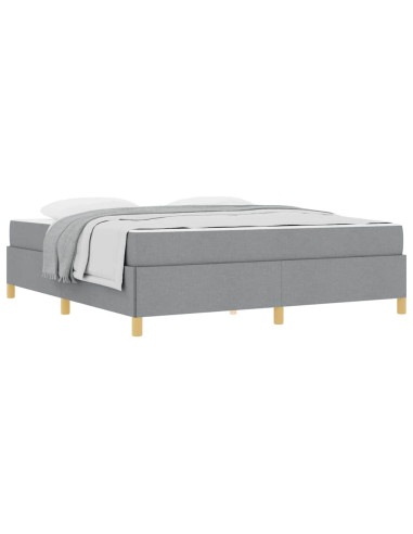 Struttura del letto Grigio chiaro 180 x 200 cm Tessuto