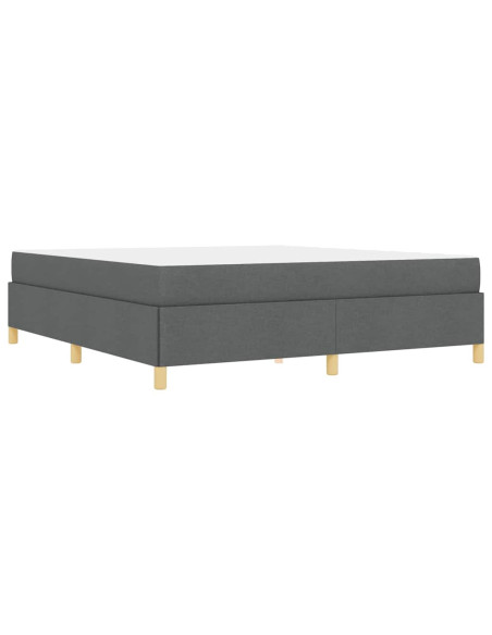 Letto a molle Grigio scuro e bianco e grigio scuro 180 x 200 cm
