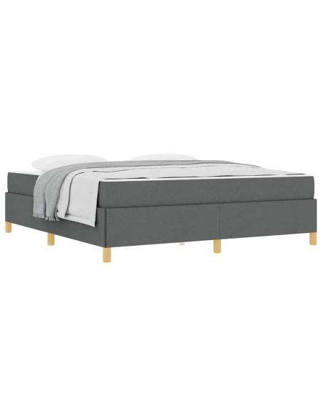 Letto a molle Grigio scuro e bianco e grigio scuro 180 x 200 cm