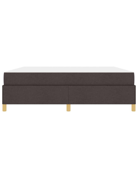 Letto a molle Altro Marrone scuro e Bianco 180 x 200 cm Tessuto