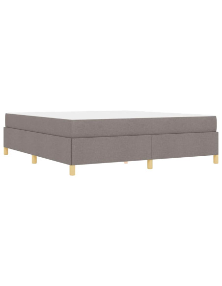 Letto a molle Altro Taupe e bianco 180 x 200 cm Tessuto