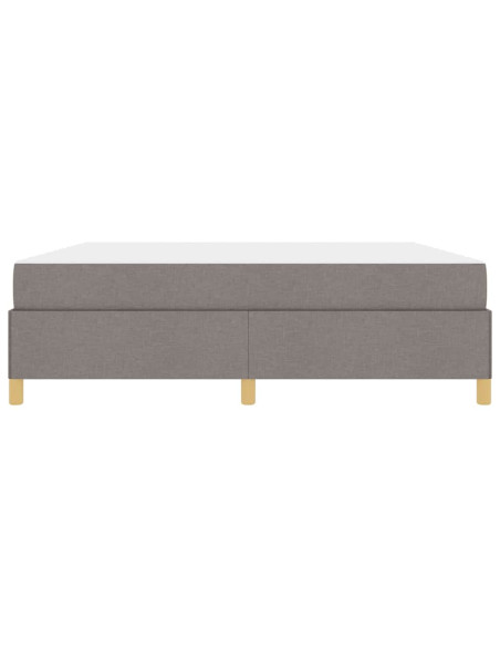 Letto a molle Altro Taupe e bianco 180 x 200 cm Tessuto