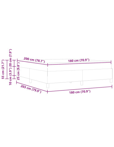 Struttura del letto con materasso Talpa 180 x 200 cm Tessuto
