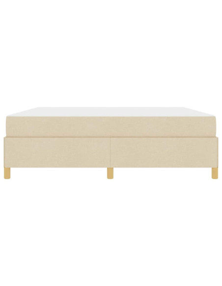 Letto a molle Nero e Marrone e Bianco 180 x 200 cm Tessuto