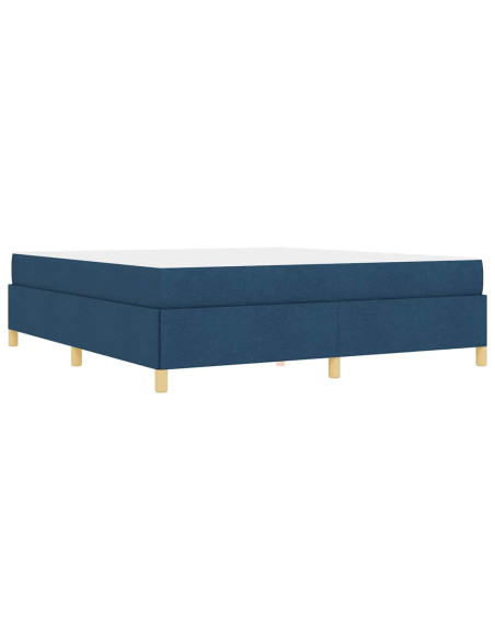 Letto a molle Altro Blu e Bianco 180 x 200 cm Tessuto