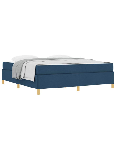 Struttura del letto con materasso Blu 180 x 200 cm Tessuto