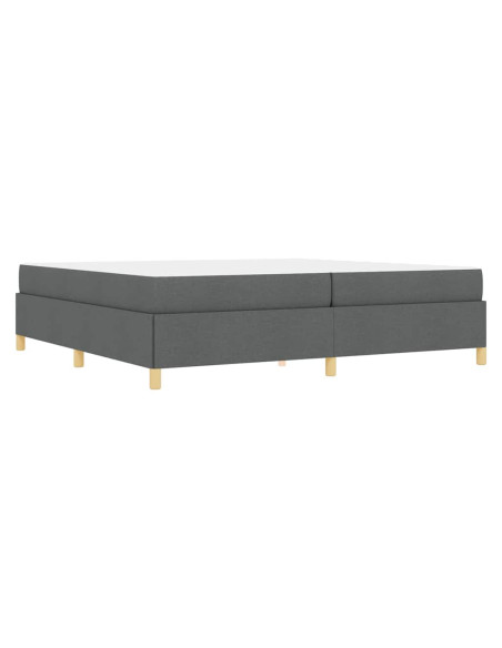 Letto a molle Altro Grigio scuro 200 x 200 cm Tessuto