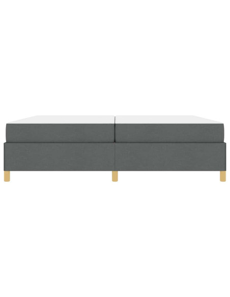 Letto a molle Altro Grigio scuro 200 x 200 cm Tessuto