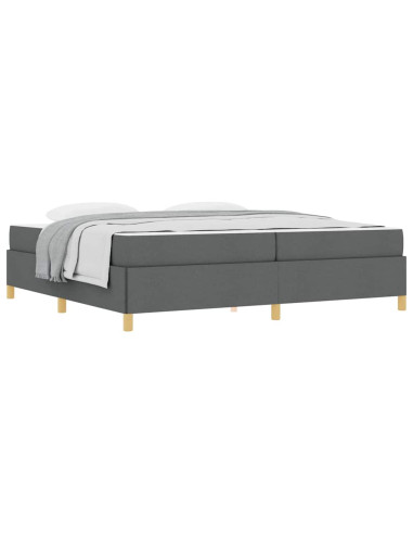 Struttura del letto Grigio scuro 200 x 200 cm Tessuto